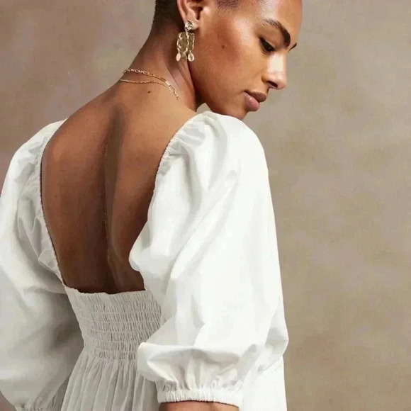 Banana Republic Factory White Mini Dress - Picture 2 of 5